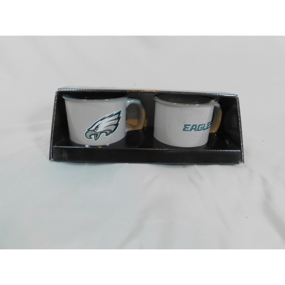 Philadelphia Eagles NFL Camping Mug Set Two 15 oz Mugs The Memory Company New